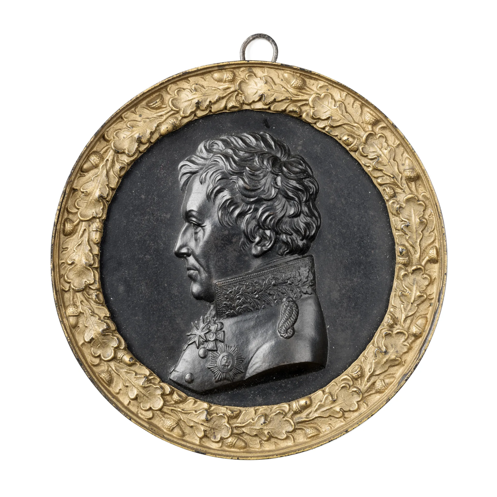 Medalj med motiv på historisk person