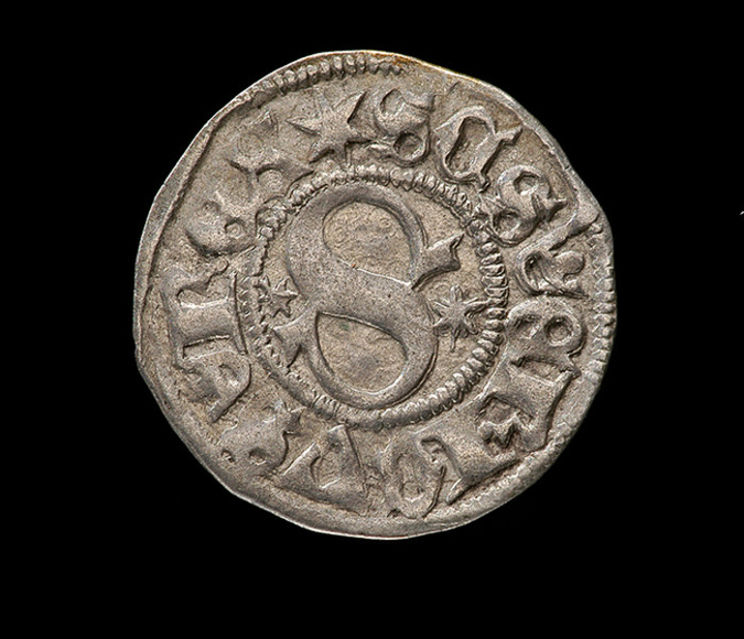 silvrigt mynt från vikingatiden