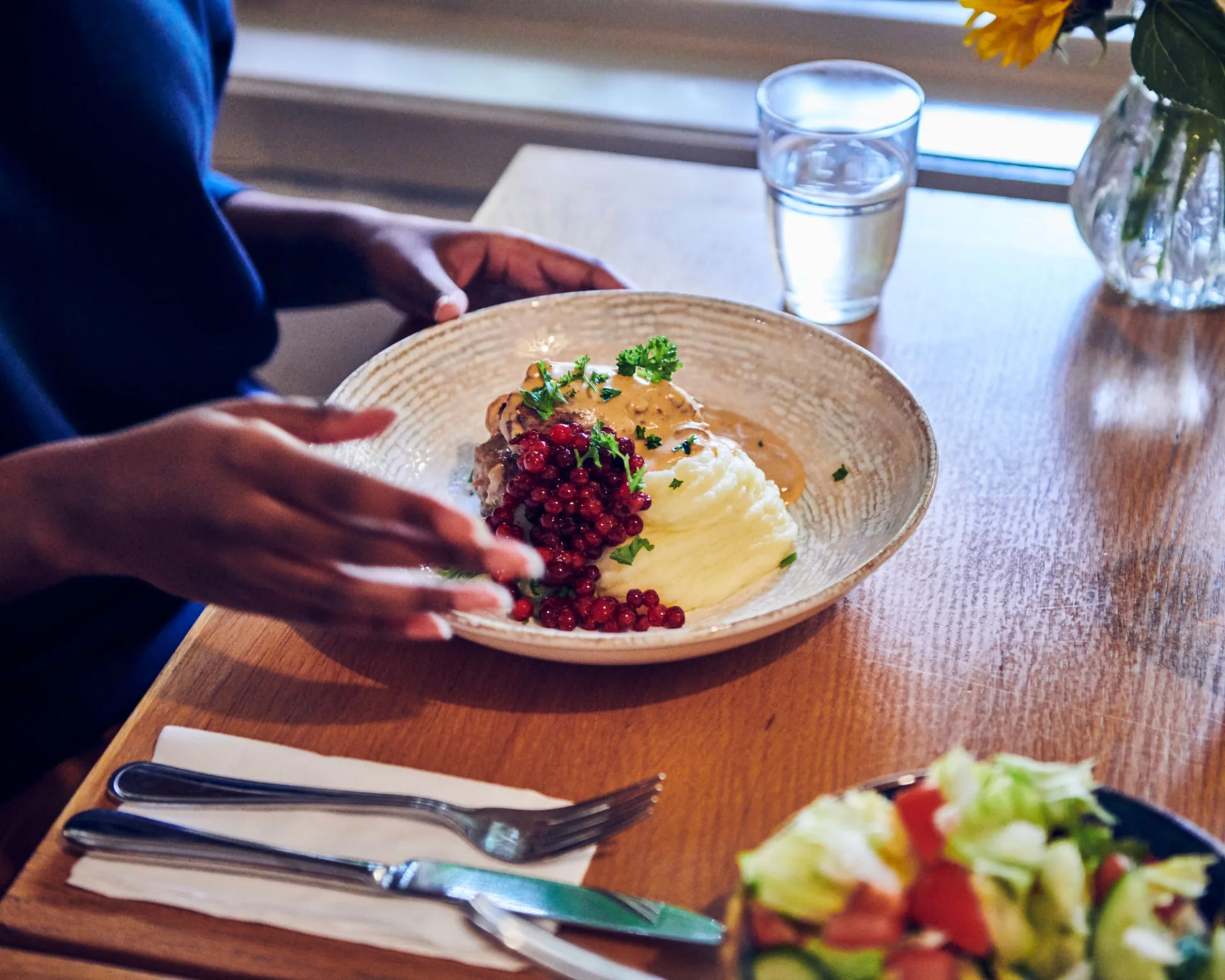 En tallrik med dagens lunch.