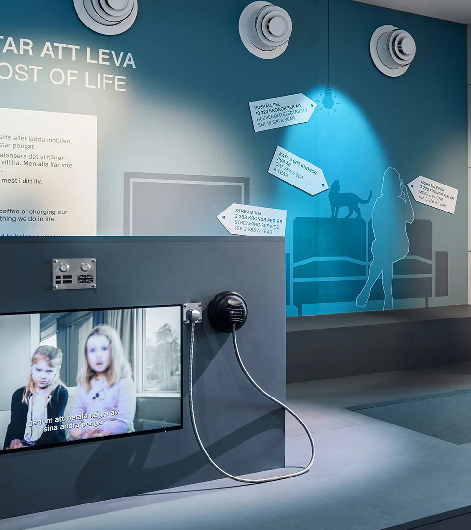 Exhibition with a listening station