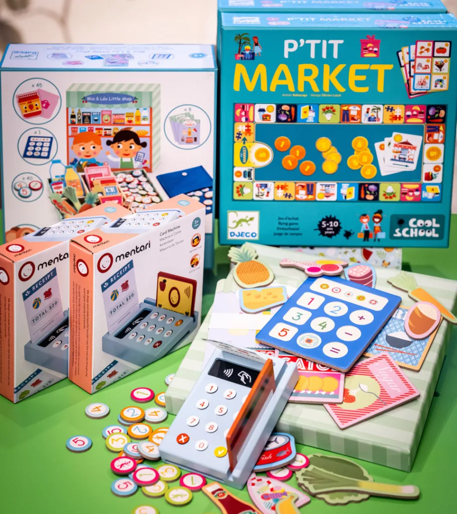 Games and toys for children in the museum shop