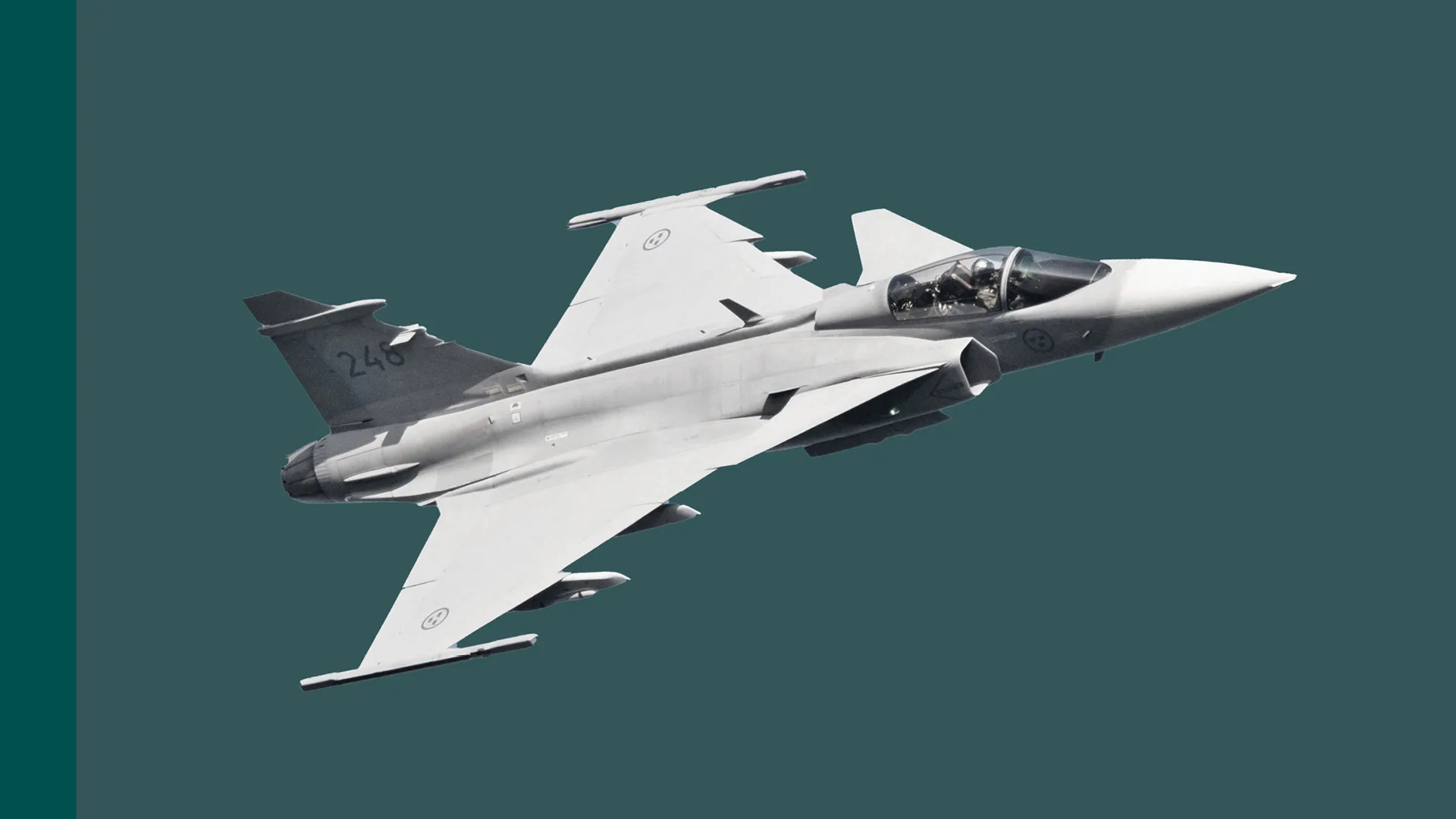 Stridflygplan på grön bakgrund.